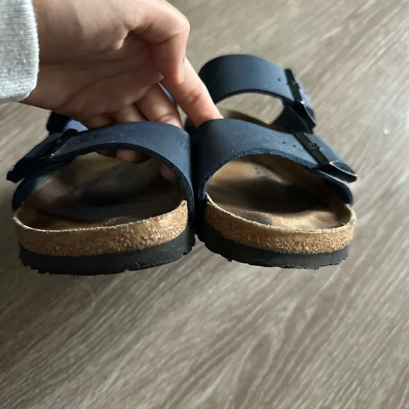Birkenstock Navy Arizona Sandals - Picture 2 of 5